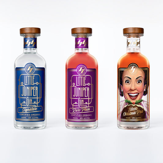 Adelaide Hills Gin Distillery, Rare Plum Gin, Davidson Plum Gin, Signature Gin, London Dry Gin, Certified Organic Gin, Little Juniper Distilling Gin Range, Christmas Gin