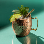 Gin Moscow Mule cocktail. Organic certified gin. Australian gin, copper mug, gin mule, lil mule, Little Juniper Mule, juniper, gin, gin cocktail, lime cocktail, mint cocktail